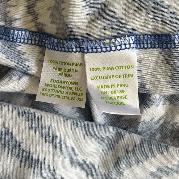 Lilly Pulitzer Rossmore Indigo Zebron Pima Cotton Printed Casual Dress Women XS - Picture 7 of 8